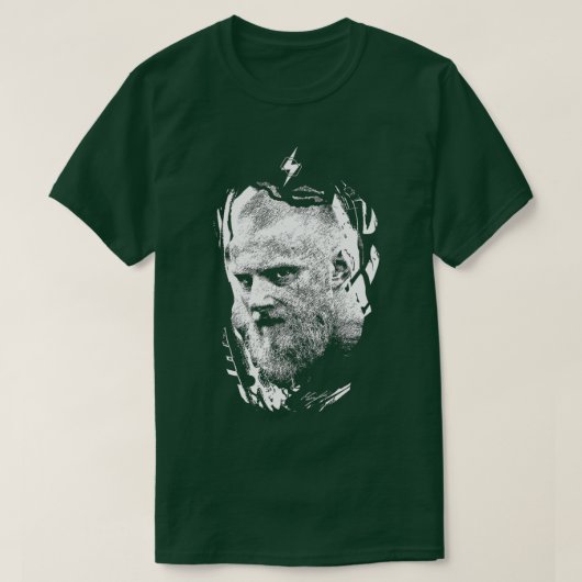 VIKINGS BJORN White auf schwarz T-Shirt (Design vorne)