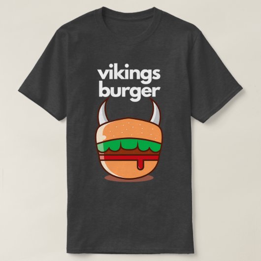 Vikings Burger-Design T-Shirt (Design vorne)
