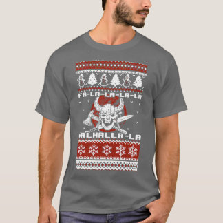 Vikings Christmas Ugly Sweater Valhala T-Shirt