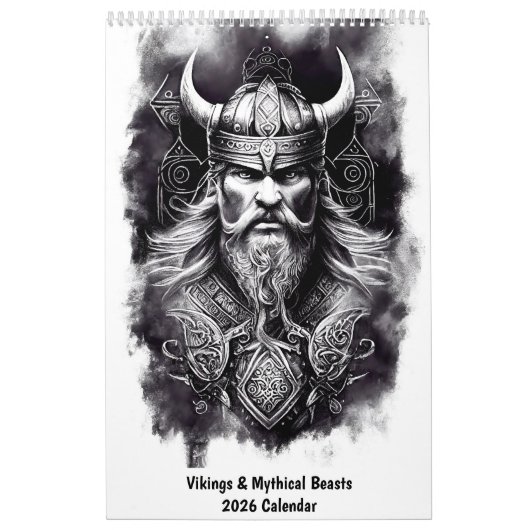 Vikings & Mythical Beasts 2026 Calendar Kalender (Titelbild)