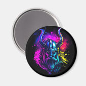 Vikings Neon Magnet (Vorderseite/Rückseite)