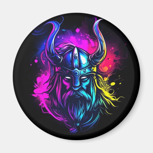 Vikings Neon Magnet (Vorne)