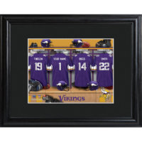 Vikings NFL Locker Zimmerzeichen mit mattem Rahmen