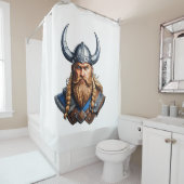 Vikings Nordic Man Duschvorhang (Beispiel)