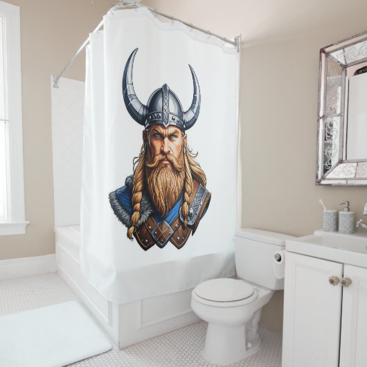 Vikings Nordic Man Duschvorhang (Beispiel)