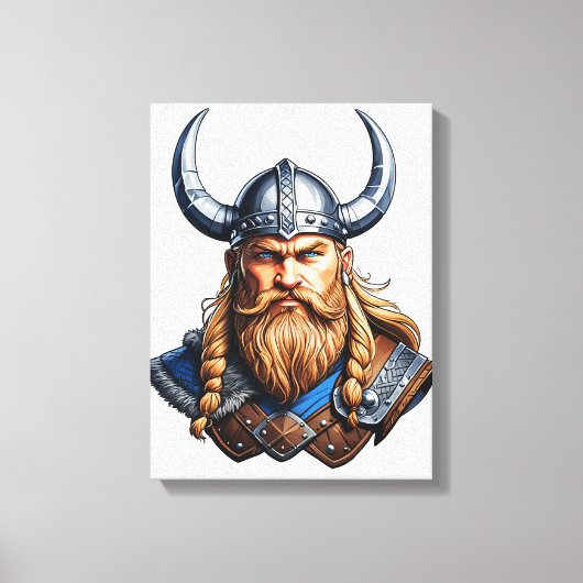 Vikings Nordic Man Leinwanddruck (Vorderseite)