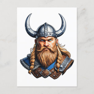Vikings Nordic Man Postkarte