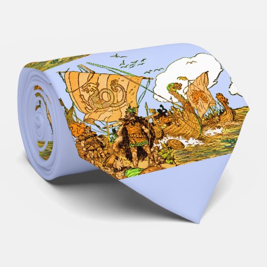 Vikings print  krawatte (Gerollt)
