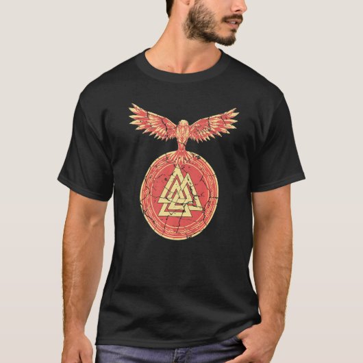 Vikings Rune Valknut Wotan Knoten Odin T-Shirt (Vorderseite)