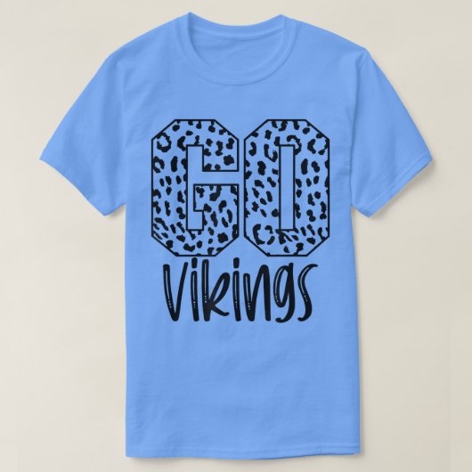 Vikings Team Mascot School Spirit Game Night Leopa T-Shirt (Design vorne)