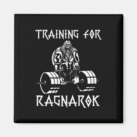 Vikings Workout Outfit Deadlift Nordic Man Gift Magnet (Vorne)