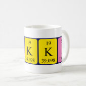 Vikki Namen-Tasse periodischer Tabelle Kaffeetasse (VorderseiteRechts)