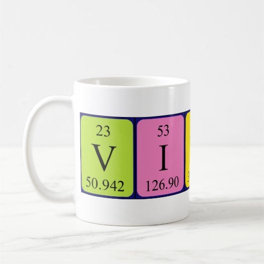 Vikki Namen-Tasse periodischer Tabelle Kaffeetasse (Links)