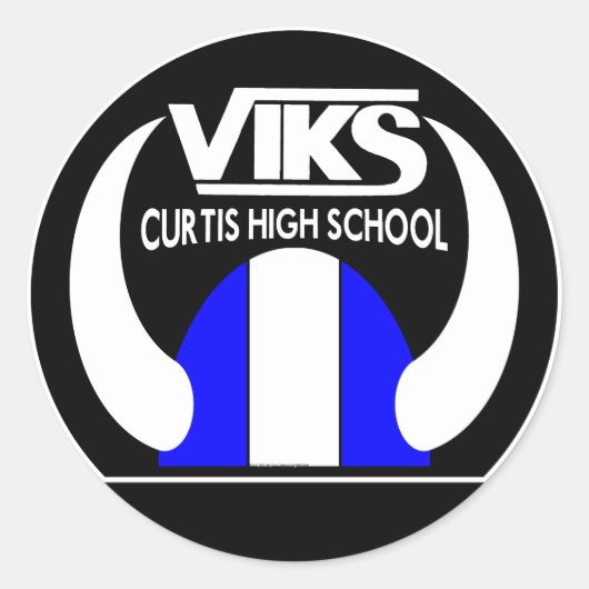 VIKS - Curtis High School Runder Aufkleber (Vorderseite)