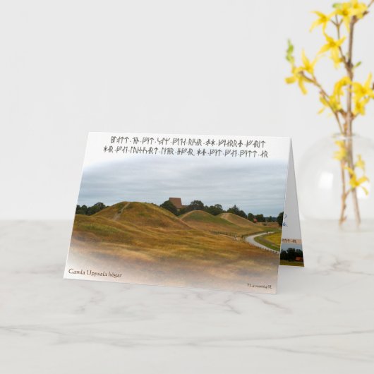 Vikta kort — Kungshögarna Karte (Gelbe Blume)