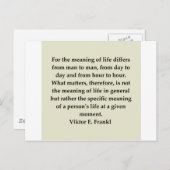 Viktor frankl postkarte (Vorne/Hinten)