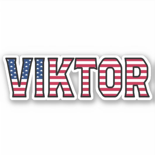 Viktor Name Vorname USA Sticker Stickerset (Vorderseite)