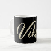 Viktor Name whitegold Tasse Teetasse Kaffeetasse (Vorderseite Links)