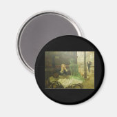 Viktor Oliva. Absinthe Drinker Magnet (Vorderseite/Rückseite)