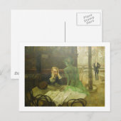 Viktor Oliva. Absinthe Drinker Postkarte (Vorne/Hinten)