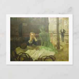 Viktor Oliva. Absinthe Drinker Postkarte
