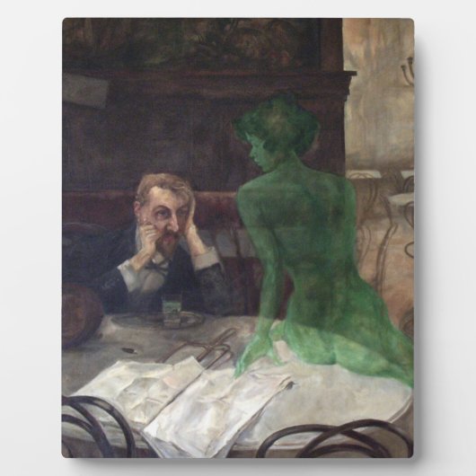 Viktor Oliva Der Absinthtrinker Fotoplatte (Vorderseite)