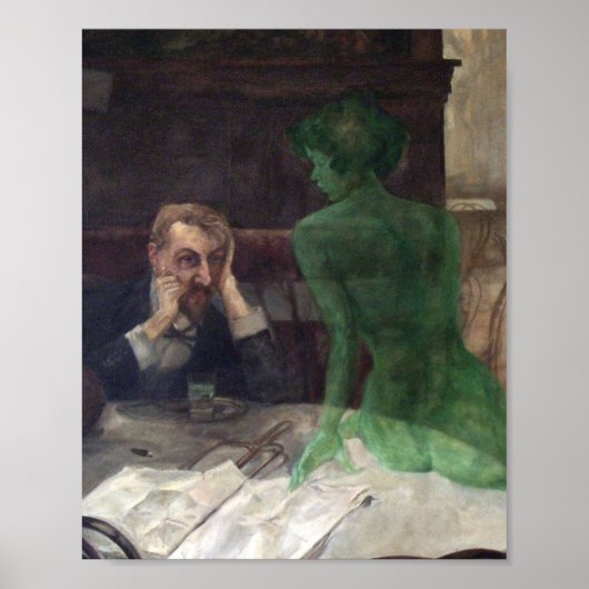 Viktor Oliva Der Absinthtrinker Poster (Vorne)