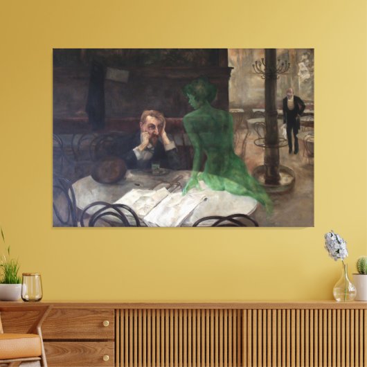 Viktor Oliva - The Absinthe Drinker (1901) Leinwanddruck (Insitu (Wohnzimmer))