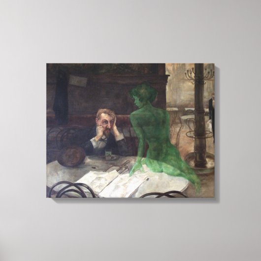 Viktor Oliva The Absinthe Drinker Leinwanddruck (Vorderseite)
