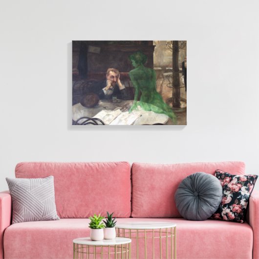 Viktor Oliva The Absinthe Drinker Leinwanddruck (Insitu (Wohnzimmer))