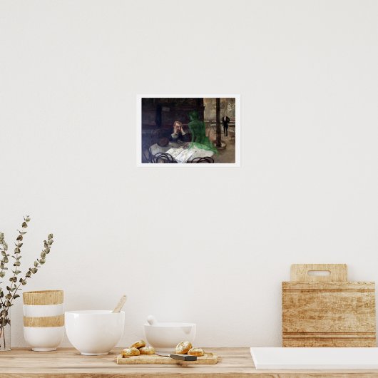 Viktor Oliva The Absinthe Drinker Poster (Küche)