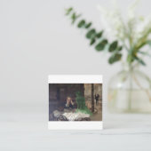 Viktor Oliva The Absinthe Drinker Quadratische Visitenkarte (Stehend Vorderseite)