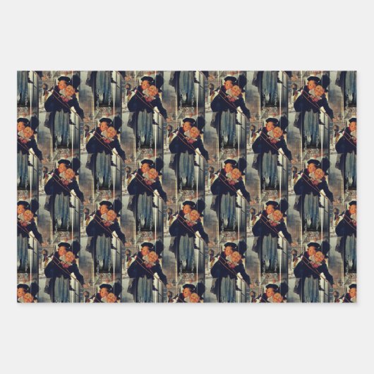 Viktor-Platten, Weihnachtslied, Weihnachtshaus Geschenkpapier Set (Vorderseite 3)