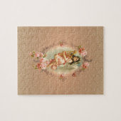 Viktorianisch Angel Rose Barock Vintage Blüte Puzzle (Horizontal)