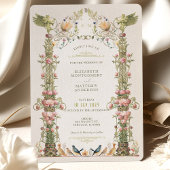 Viktorianisch Angelic Garden Blumenzwiebeleinladun Einladung