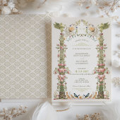 Viktorianisch Angelic Garden Blumenzwiebeleinladun Einladung