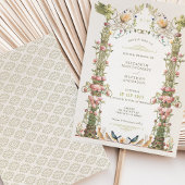 Viktorianisch Angelic Garden Blumenzwiebeleinladun Einladung