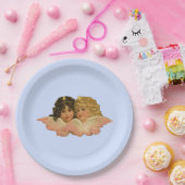 Viktorianisch Angels Baby Blue Pappteller (Party)