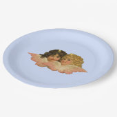 Viktorianisch Angels Baby Blue Pappteller (Schrägansicht)