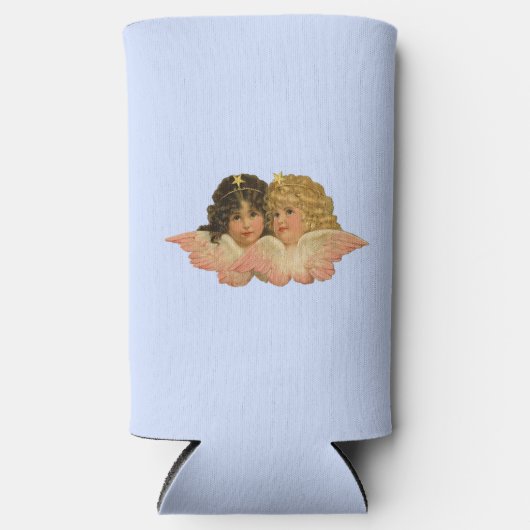 Viktorianisch Angels Baby Blue Selters Dosenkühler (Vorderseite)