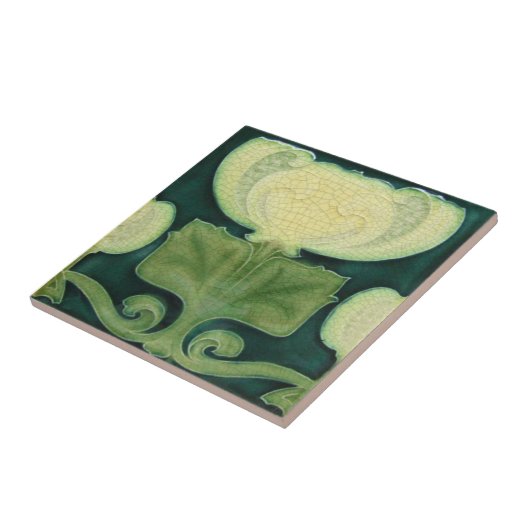 Viktorianisch-antik-grün-weiß Fliese (Seite)