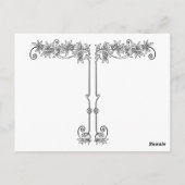 Viktorianisch Arabesque, ALAMEDA Postkarte (Rückseite)