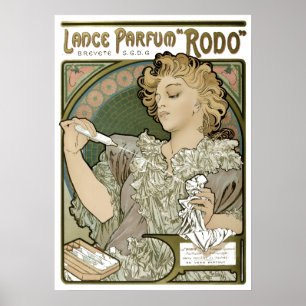 Viktorianisch Art Nouveau Alphonse Mucha Parfüm Ad Poster