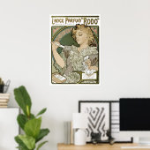 Viktorianisch Art Nouveau Alphonse Mucha Parfüm Ad Poster (Heimbüro)