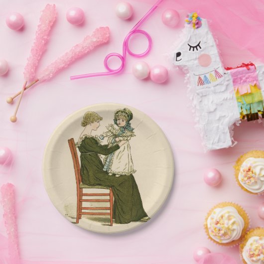 Viktorianisch Baby Greenaway Mother Pappteller (Party)