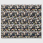 Viktorianisch Barmaid Girl in Folies Bergere, Fran Geschenkpapier (Flach)