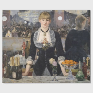 Viktorianisch Barmaid Girl in Folies Bergere, Fran Geschenkpapier