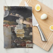 Viktorianisch Barmaid Girl in Folies Bergere, Fran Geschirrtuch (Viertel Falte)