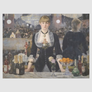 Viktorianisch Barmaid Girl in Folies Bergere, Fran Seidenpapier