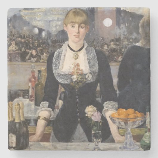 Viktorianisch Barmaid Girl in Folies Bergere, Fran Steinuntersetzer (Vorderseite)